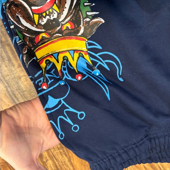 Ed Hardy Kids Dark Blue Graphic Sweatpants - Picture 11 of 12
